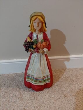 Kohl's Red & White Harvest Girl Figurine